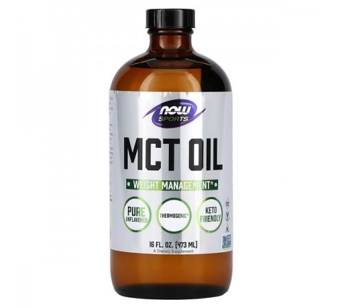 Масло МСТ, MCT Oil, Now Foods, Sports, 473 мл