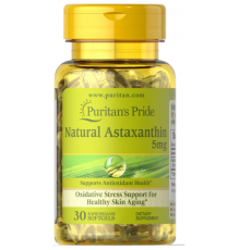 Астаксантин, Natura Astaxanthin, Puritan's Pride, 5 мг, 30 капсул