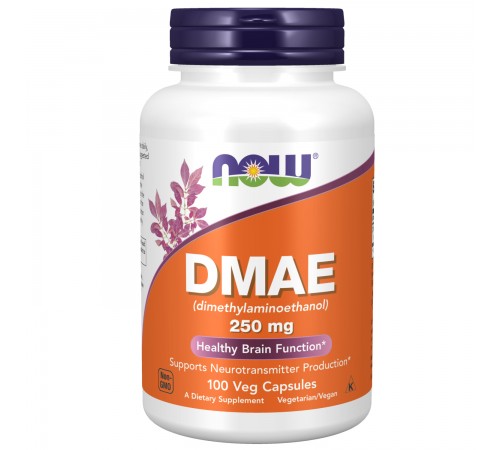 DMAE (диметиламіноетанол), Now Foods, 250 мг, 100 капсул