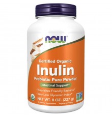 Инулин органический (порошок), Inulin, Now Foods, 227 грамм