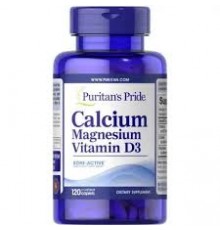 Кальций Магний Витамин Д, Calcium Magnesium with Vitamin D, Puritan's Pride, 120 капсул
