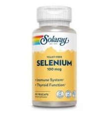 Селен без дрожжей, Selenium, Solaray, 100 мкг, 90 вегетарианских капсул