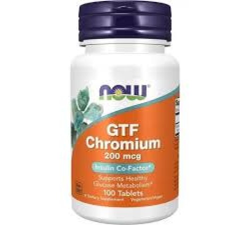 Хром, GTF CHROMIUM, Now foods, 200 мкг 100 таблеток Хром, GTF CHROMIUM, Now foods, 200 мкг 100 таблеток