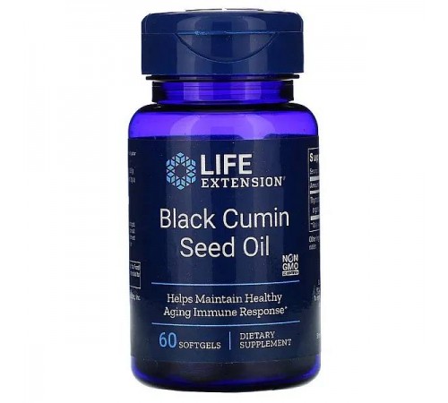 Масло из семян черного тмина, Black Cumin, Life Extension, 60 капсул