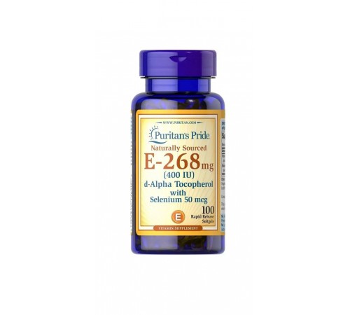 Вітамін Е + Селен, Vitamin E+ Selenium Puritan`s Pride, 400 МО , 100 гелевих капсул Вітамін Е + Селен, Vitamin E+ Selenium Puritan`s Pride, 400 МО , 100 гелевих капсул