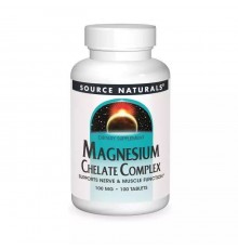 Магний хелат, Magnesium Chelate Complex Source Naturals, 100 мг 100 таблеток