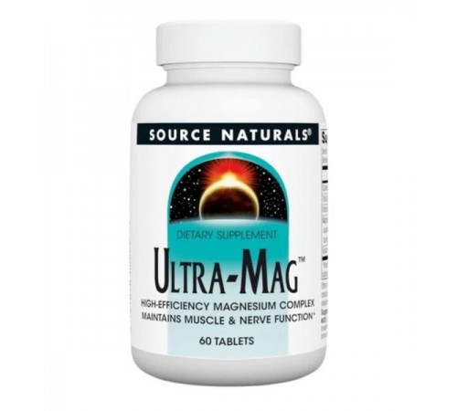 Магний (ультра), Ultra-Mag, Source Naturals, 60 таблеток Магний (ультра), Ultra-Mag, Source Naturals, 60 таблеток