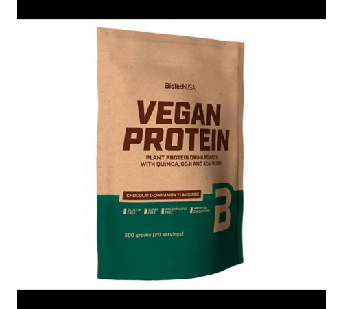 Веган протеин, Vegan Protein, BioTech, 500 грамм (Шоколад - корица)