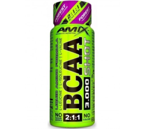 BCAA 3000 Shot, AMIX, 60 мл, Фрукты BCAA 3000 Shot, AMIX, 60 мл, Фрукты