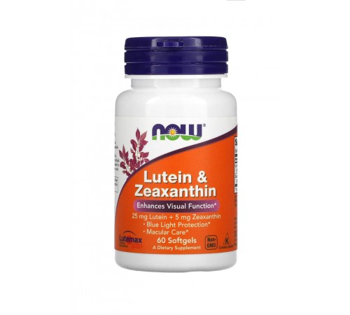 Лютеїн + Зеаксантином, Lutein & Zeaxanthin, Now Foods, 60 капсул Лютеїн + Зеаксантином, Lutein & Zeaxanthin, Now Foods, 60 капсул