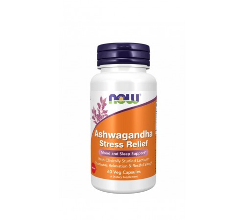 Ашваганда, Ashwagandha Stress Relief, Now Foods, 60 вег. капсул Ашваганда, Ashwagandha Stress Relief, Now Foods, 60 вег. капсул