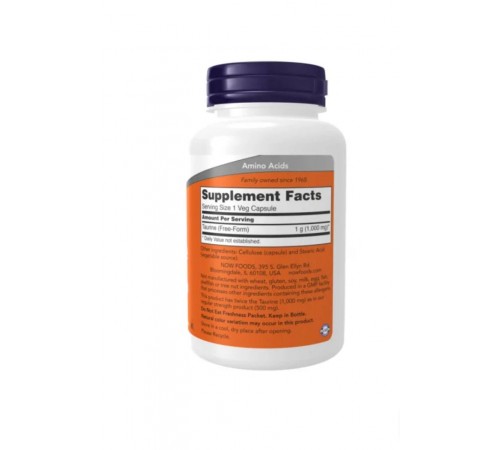 Таурин, Taurine Double Strenth,Now Foods, 1000 мг, 100 вег. капсул Таурин, Taurine Double Strenth,Now Foods, 1000 мг, 100 вег. капсул