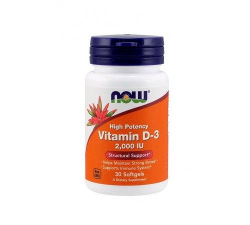 Вітамін Д3, Vitamin D-3, Now Foods, 2000 МО, 30 капсул Вітамін Д3, Vitamin D-3, Now Foods, 2000 МО, 30 капсул