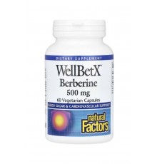 Берберин, WellBetХ Berberine, Natural Factors, 500 мг, 60 капсул