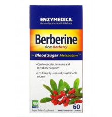 Берберин, Berberine, Enzymedica, 60 капсул