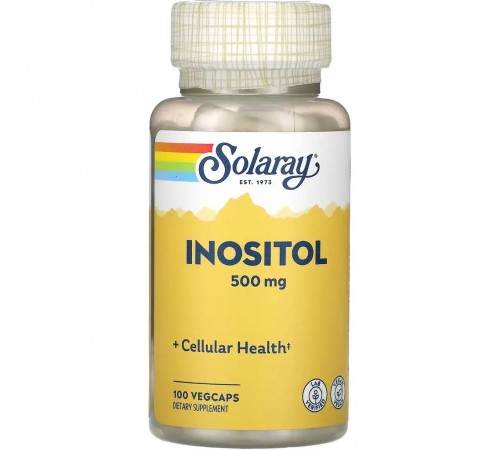 Інозітол, Inositol, Solaray, 500 мг, 100 вег. капсул Інозітол, Inositol, Solaray, 500 мг, 100 вег. капсул