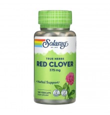 Червона конюшина, Red Clover, True Herbs, Solaray, 375 мг, 100 капсул