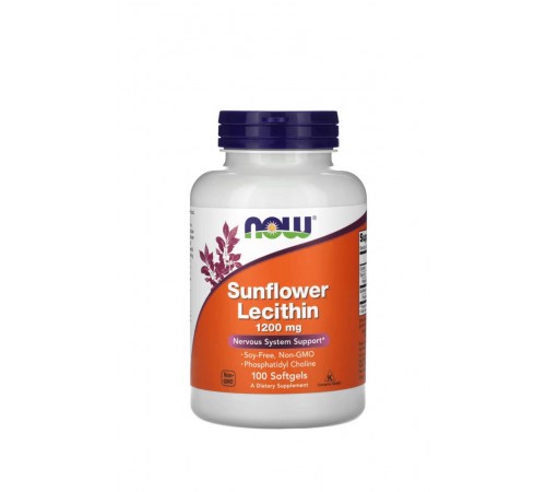 Подсолнечный лецитин, Sunflower Lecithin, Now Foods, 1200 мг, 100 капсул Подсолнечный лецитин, Sunflower Lecithin, Now Foods, 1200 мг, 100 капсул