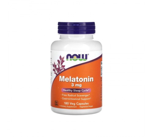 Мелатонін, Melatonin, Now Foods, 3 мг, 180 капсул Мелатонін, Melatonin, Now Foods, 3 мг, 180 капсул