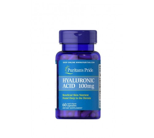 Гиалуроновая кислота, Hyaluronic Acid, Puritan's Pride, 100 мг, 60 капсул Гиалуроновая кислота, Hyaluronic Acid, Puritan's Pride, 100 мг, 60 капсул