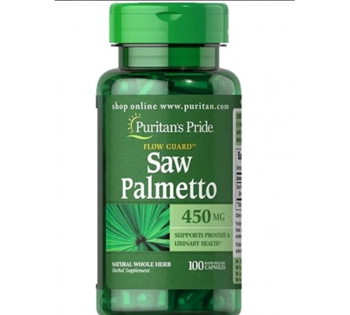 Со пальметто, Saw Palmetto, Puritan's Pride, 450 мг, 100 капсул Со пальметто, Saw Palmetto, Puritan's Pride, 450 мг, 100 капсул