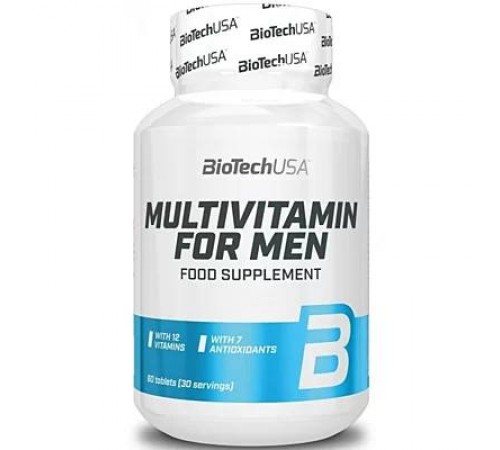 Мультивітаміни для чоловіків, Multivitamin for men, BioTechUSA, 60 таблеток Мультивітаміни для чоловіків, Multivitamin for men, BioTechUSA, 60 таблеток