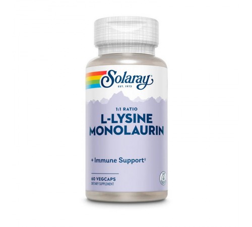 L-Лізин Монолаурін, L-Lysine Monolaurin 1:1, Solaray, 60 капсул L-Лізин Монолаурін, L-Lysine Monolaurin 1:1, Solaray, 60 капсул