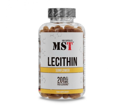 Лецитин, Lecithin Sunflower, MST, 2000 мг, 180 капсул Лецитин, Lecithin Sunflower, MST, 2000 мг, 180 капсул