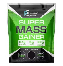 Гейнер, Super Mass Gainer, Powerful Progress 4кг (Черничный чизкейк)