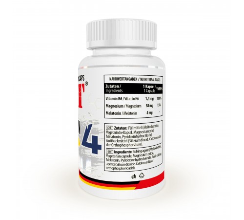 Мелатонін + Магній Б6, Melatonin 4 mg + MGB6, MST, 100 капсул Мелатонін + Магній Б6, Melatonin 4 mg + MGB6, MST, 100 капсул