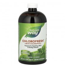 Рідкий хлорофіл, Liquid Chlorophyll, Nature's Way, 480 мл (М'ята)
