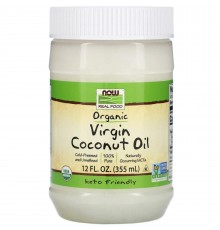 Кокосовое масло (органическое), Virgin Coconut Oil, Now Foods, 355мл