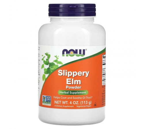 Скользкий вяз (Slippery Elm), Now Foods, порошок, 113 г