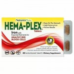 Залізо Hema-Plex, NaturesPlus, 30 таблеток (блістер)