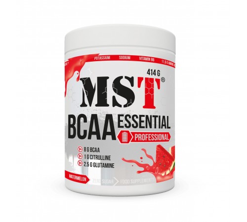 Амінокислоти, BCAA Essential Professional, MST, 414 грам (Кавун) Амінокислоти, BCAA Essential Professional, MST, 414 грам (Кавун)