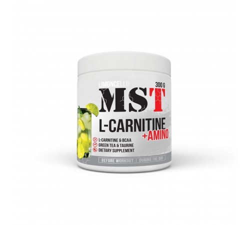 Л-Карнитин, L-Carnitine Amino, MST, 300 грамм (Лимон)