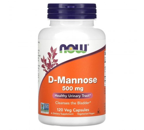 Д-Манноза, D-Mannose, Now Foods, 500 мг, 120 капсул