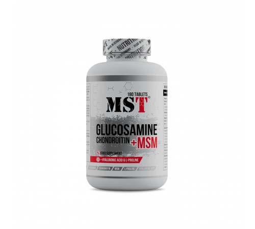 Глюкозамін Хондроїтин, Glucosamine Chondroitin MSM + Hyaluronic Acid & L-Prolin, MST, 180 таблеток Глюкозамін Хондроїтин, Glucosamine Chondroitin MSM + Hyaluronic Acid & L-Prolin, MST, 180 таблеток