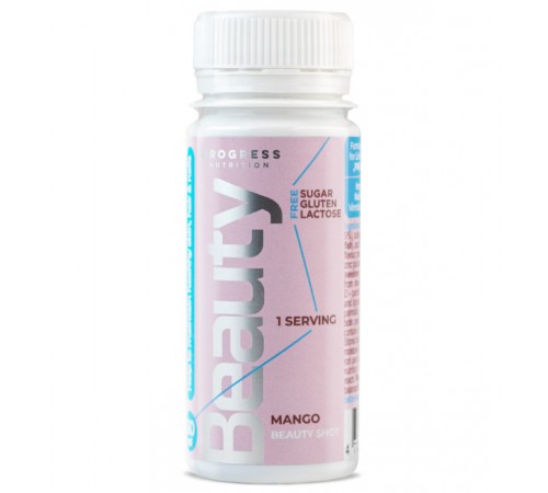 Коллаген, Beauty Collagen Shot 60ml, Progress Nutrition (Манго)
