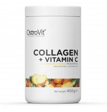 Коллаген + Витамин С, Collagen + Vitamin C, OstroVit, 400 грамм (Ананас)