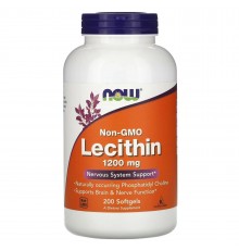 Подсолнечный лецитин, Sunflower Lecithin, Now Foods, 1200 мг, 200 капсул