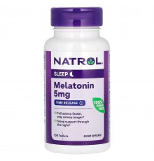 Мелатонин, Melatonin, Natrol, 5 мг, 100 таблеток