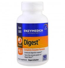 Ферменти для травлення, повна формула, Digest, Enzymedica, 90 капсул