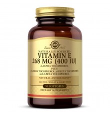 Вітамін Е (суміш токоферолів), Vitamin E Tocopherols, Solgar, 400 МО, 50 капсул