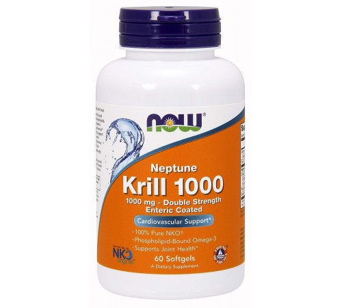 Масло криля, Krill, двойная сила, Now Foods 1000 мг, 60 капсул Масло криля, Krill, двойная сила, Now Foods 1000 мг, 60 капсул