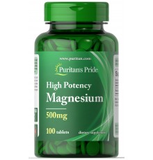 Магній, Magnesium, Puritan's Pride, 500 мг, 100 капсул