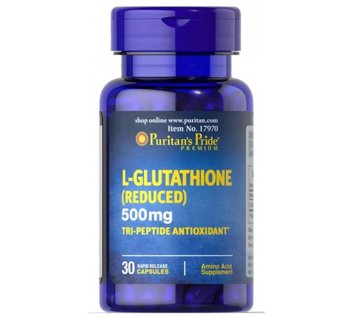 Глутатіон, L-Glutathione Puritan's Pride, 500 мг, 30 капсул Глутатіон, L-Glutathione Puritan's Pride, 500 мг, 30 капсул