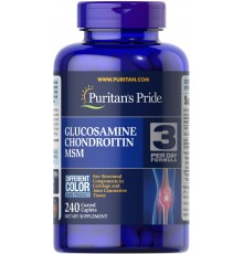 Глюкозамин хондроитин + MSM, Glucosamine Chondroitin Double Strength, Puritan's Pride, 240 капсул
