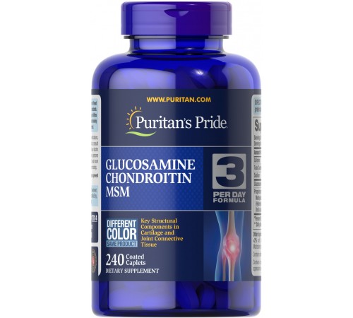 Глюкозамін хондроїтин + MSM, Glucosamine Chondroitin Double Strength, Puritan's Pride, 240 капсул Глюкозамін хондроїтин + MSM, Glucosamine Chondroitin Double Strength, Puritan's Pride, 240 капсул