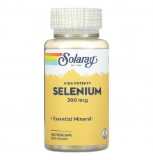 Селен, Selenium, Solaray, 200 мкг, 100 капсул